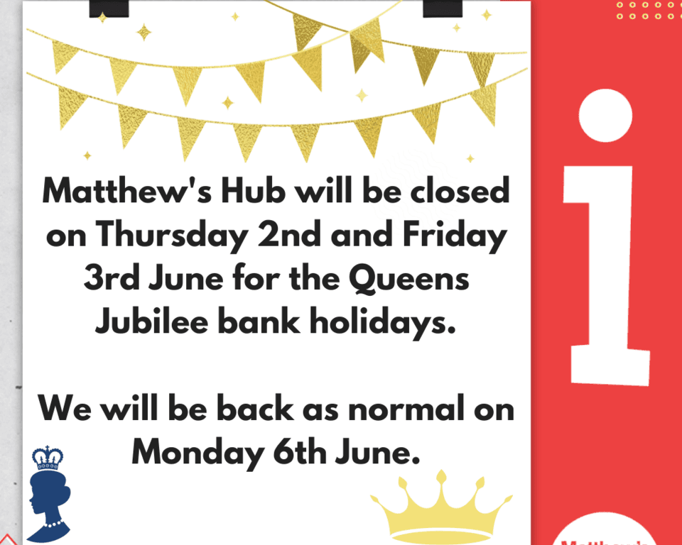 Matthew's Hub will be closed on Thursday and Friday this week for the Queens Ju. (1)