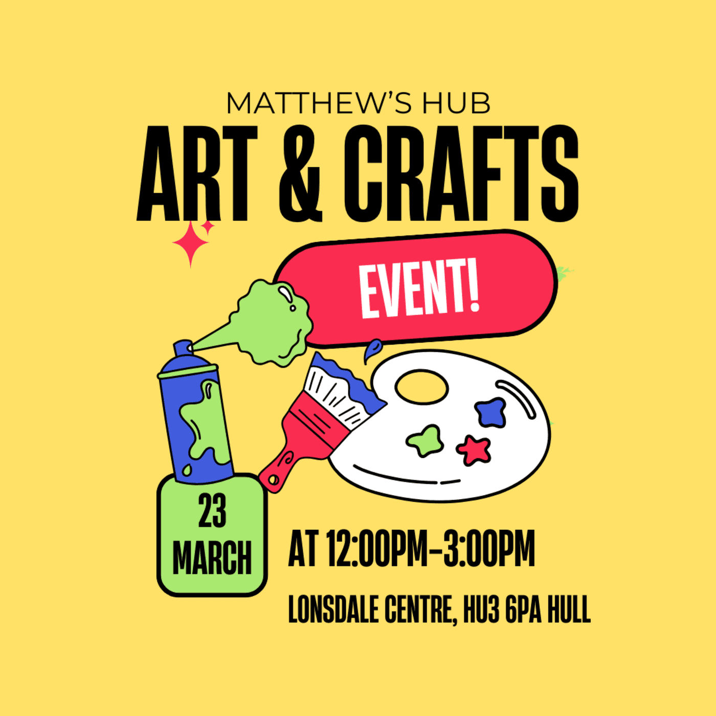 Join our Arts and Crafts event to celebrate the 10th anniversary of Matthew’s Hub