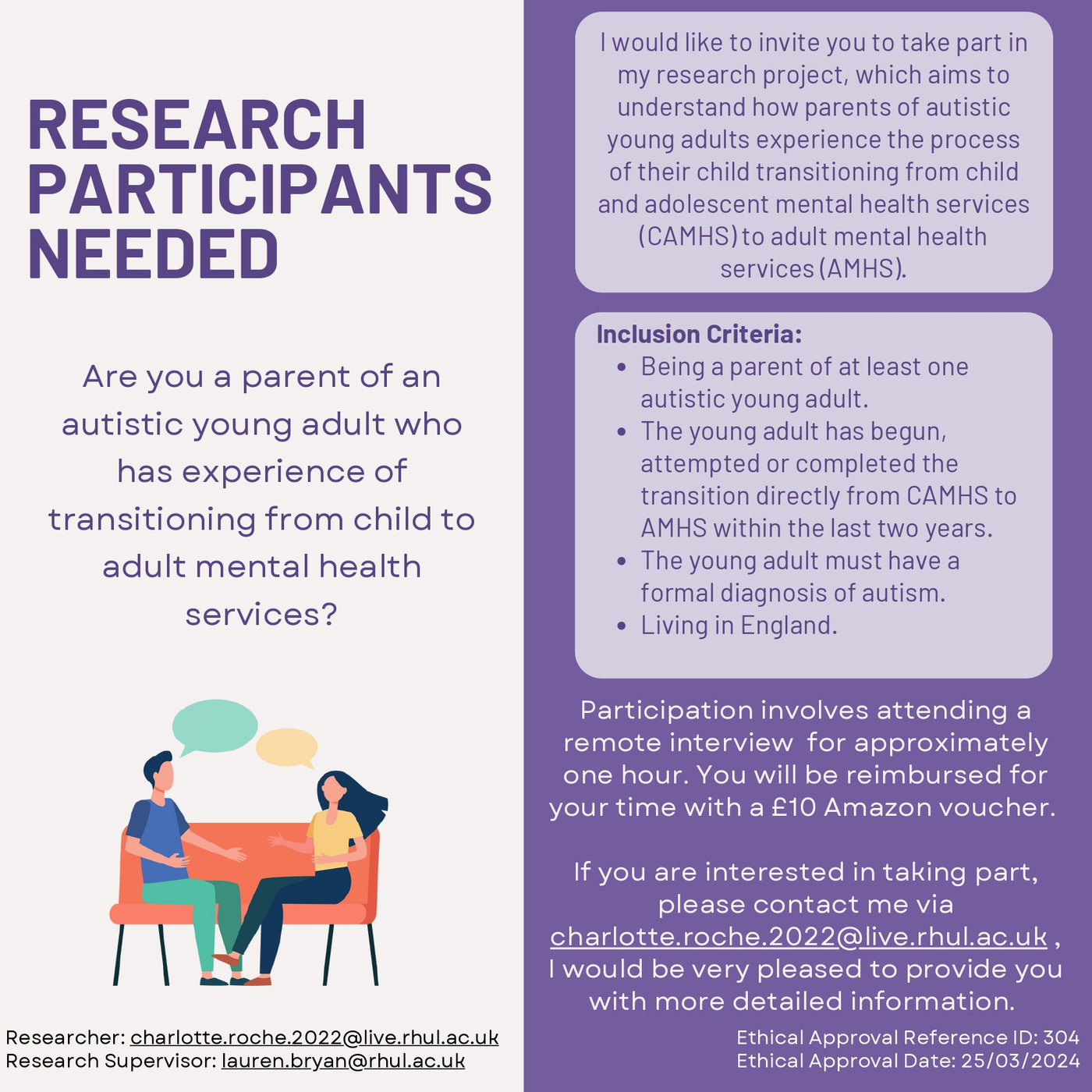 Research participants needed   Study