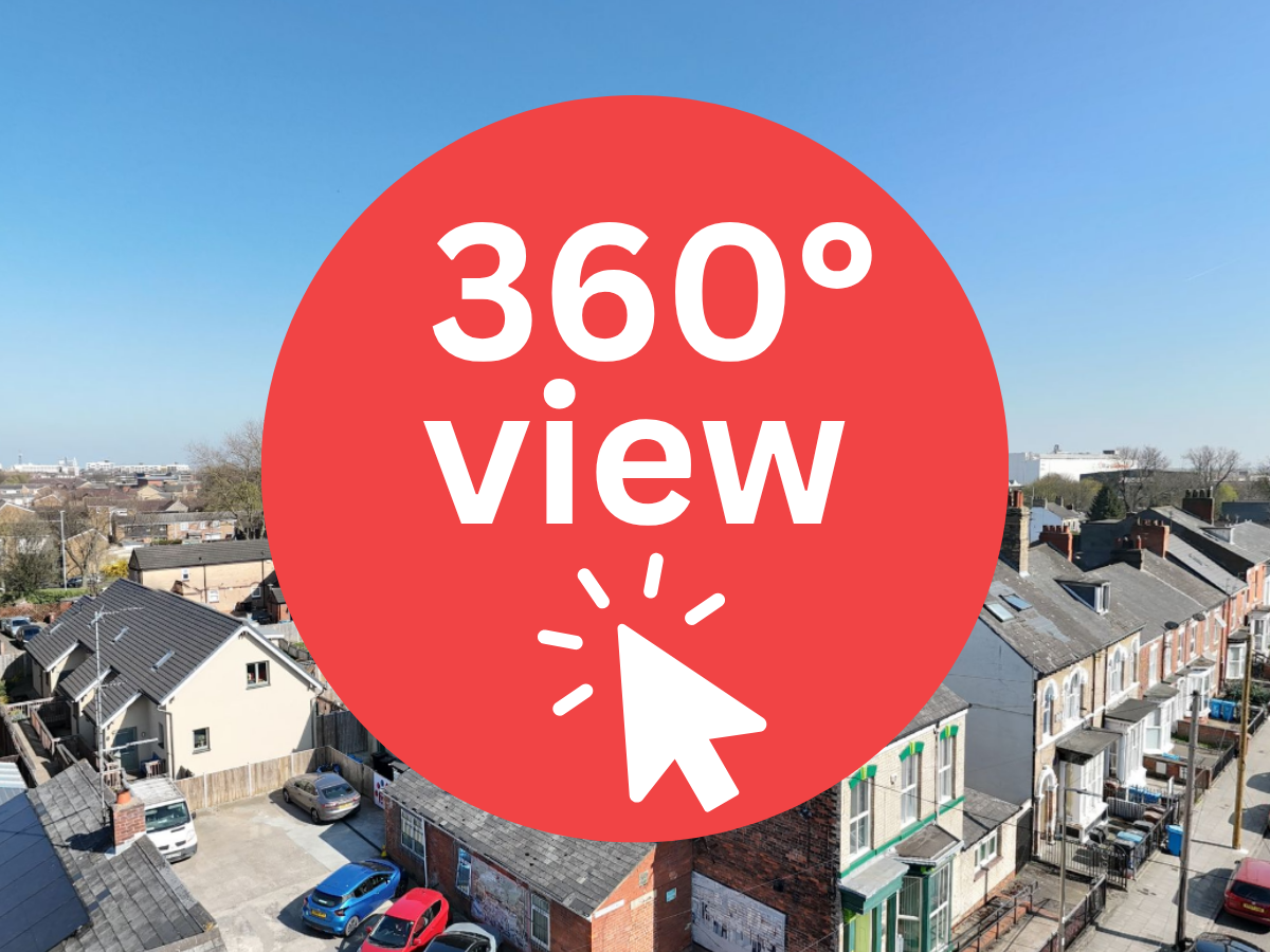 An image of the outside of the Matthews hub office with 360 view text