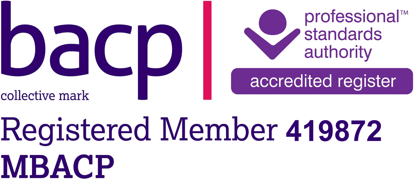 bacp collective mark - Registered Member 419872 MBACP